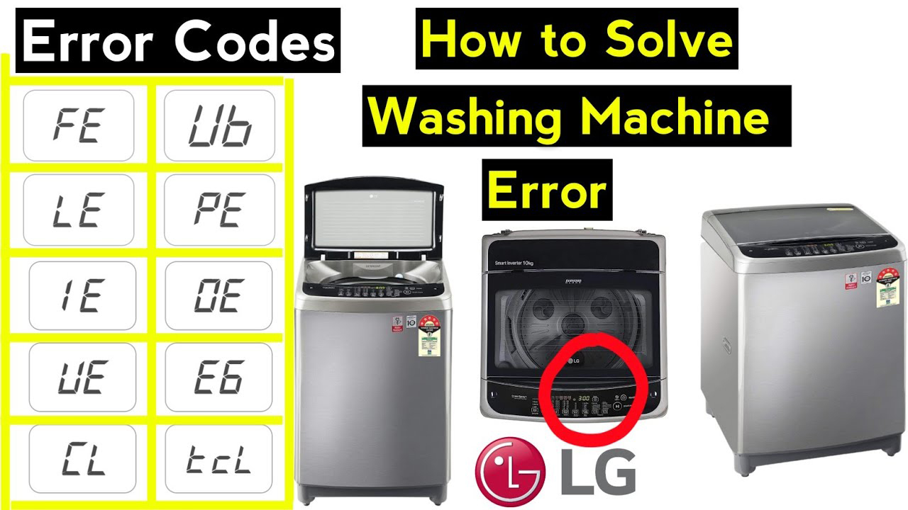 Washing Machine Error Codes, Their Meanings & Solutions