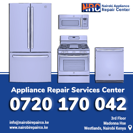 Engage Nairobi Repair Center for the best Washing Machine Repair in Nairobi, Affordable Fridge Repair in Nairobi, Washer & Refrigerator Service, Appliance Fixing : Cooker, Oven, Dishwasher, TV, Water Dispenser, Dryer & more appliance repair services near me